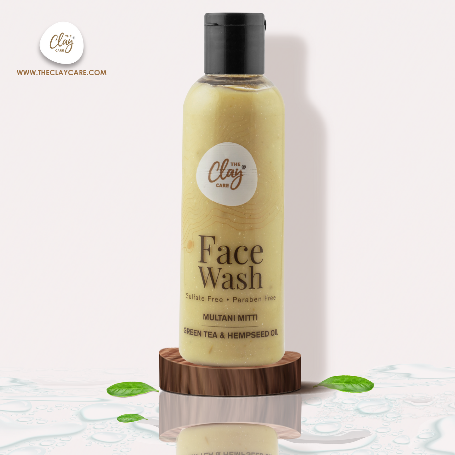 Clay Care Face Wash Natural Multani Mitti, Green Tea and Hempseed Oil for Men and Women Suitable for Oily Skin, Helps for Uneven and Acne Skin | Suitable for All Skin Type – 100ml